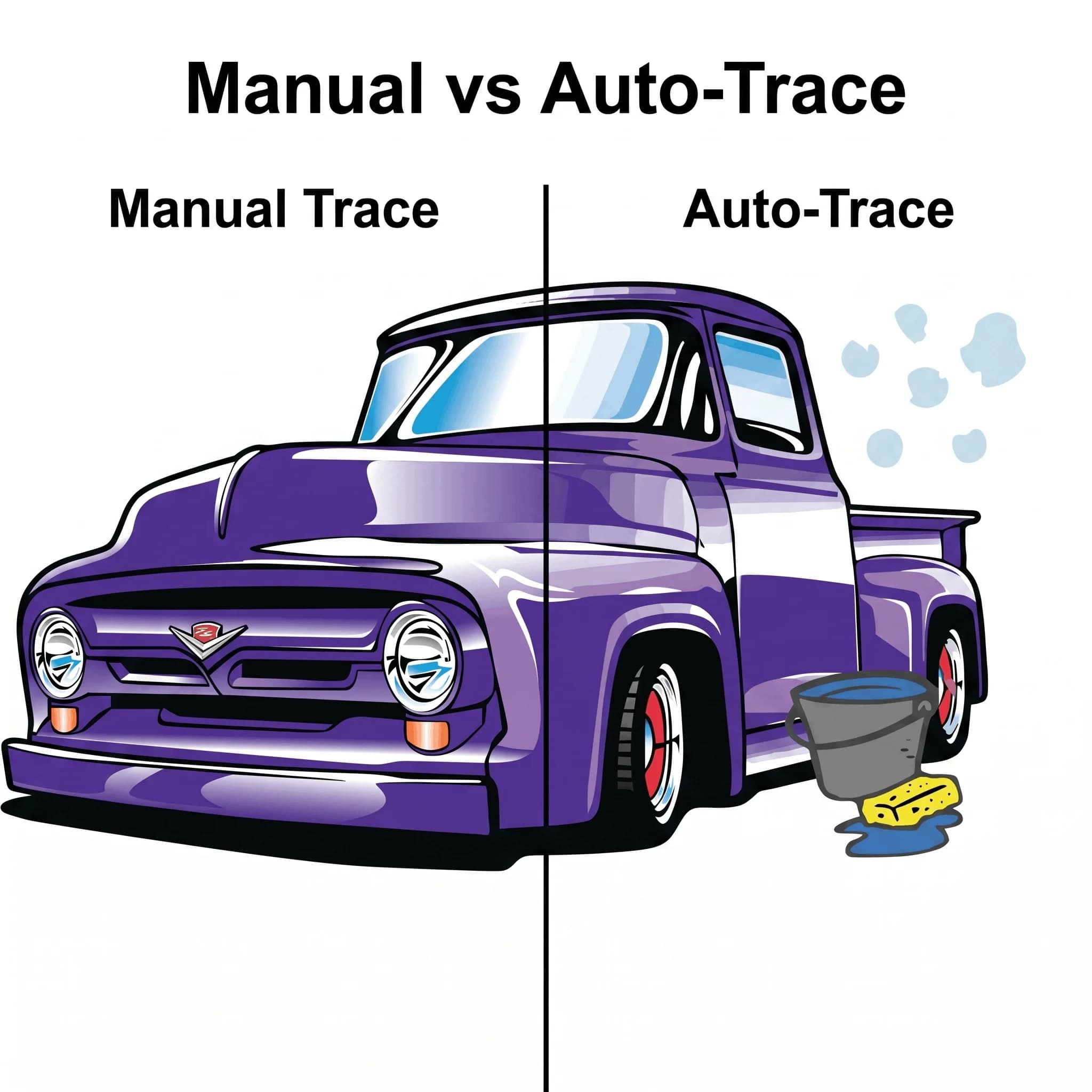 Manually vectorized image with smooth optimized bezier curves and minimal anchor points that scale infinitely for vinyl cutters, laser engravers, and embroidery