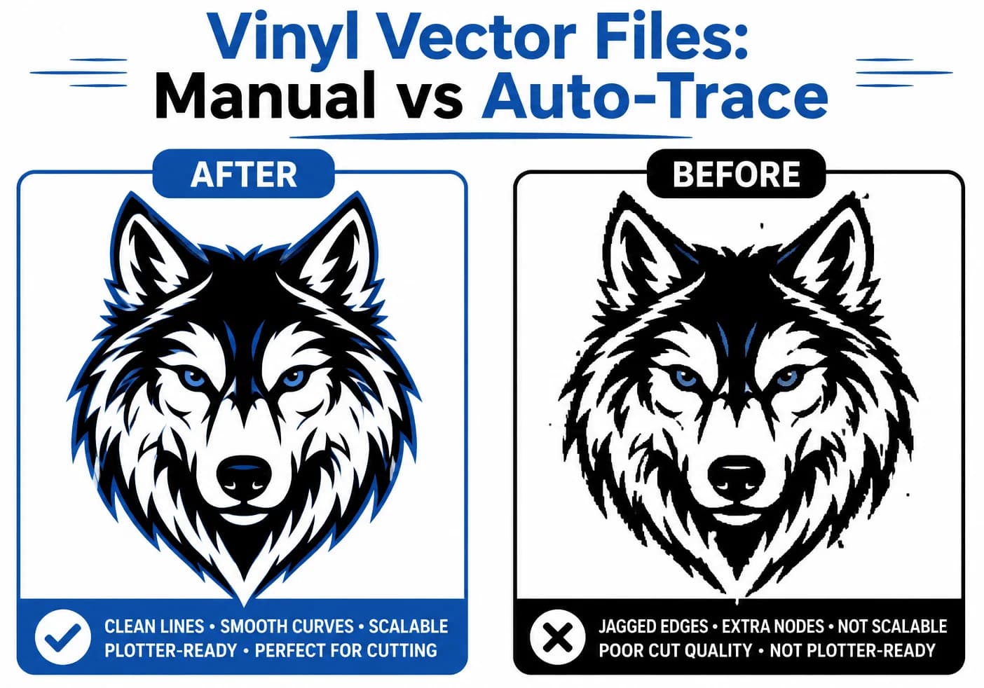 Weeding-optimized vinyl cutting vector file with clean welded paths and simplified shapes for fast, easy vinyl weed removal