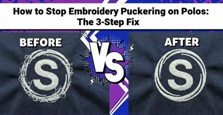 How to Stop Embroidery Puckering on Polos: The 3-Step Fix